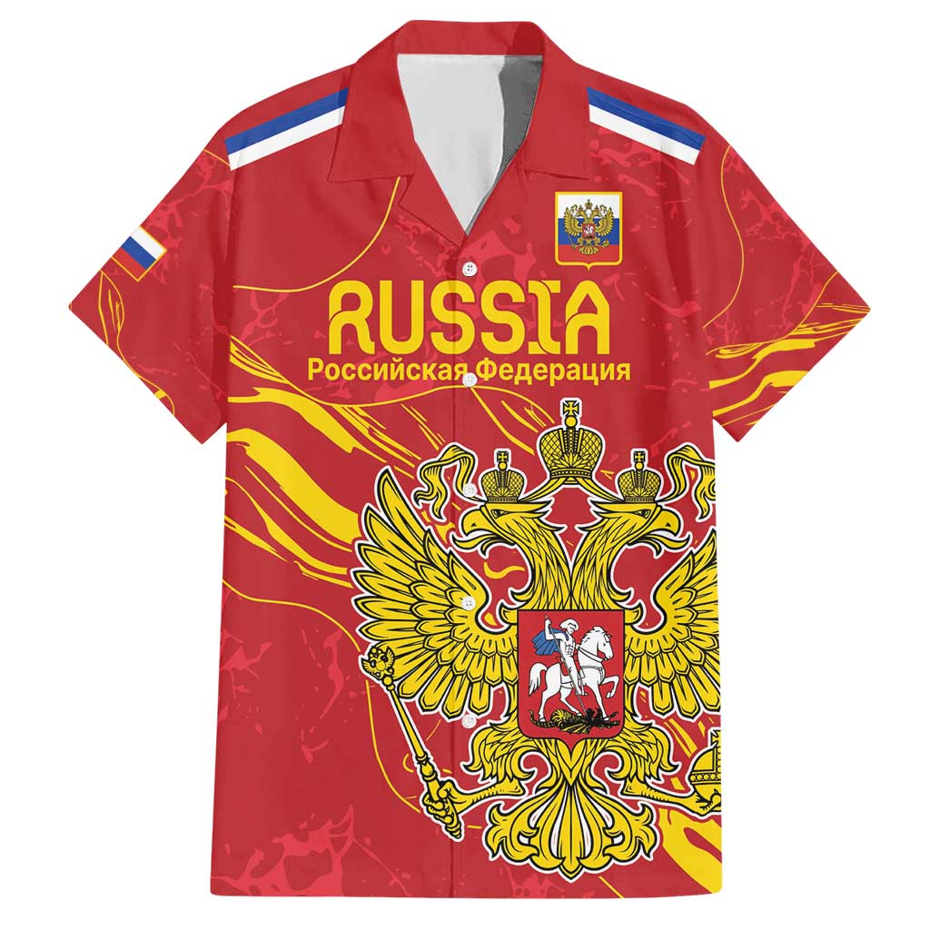 Custom Russia with Double-headed Eagle Hawaiian Shirt - Wonder Print Shop