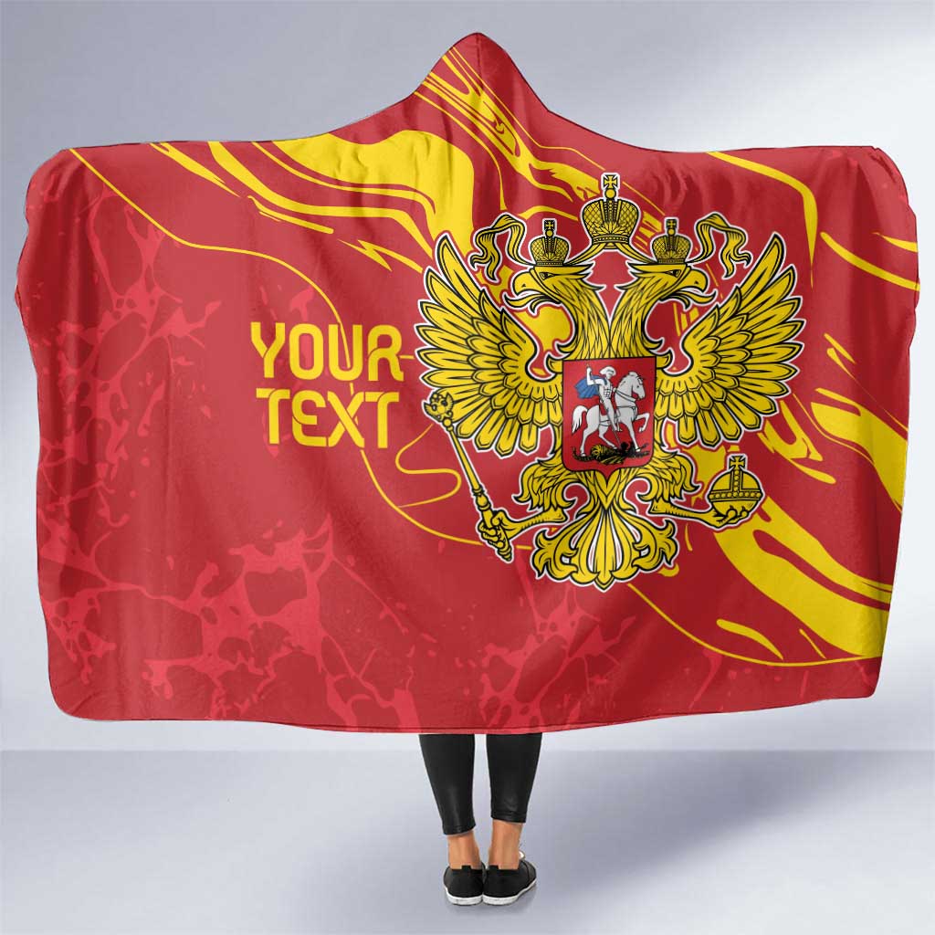 Custom Russia with Double-headed Eagle Hooded Blanket