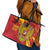 Custom Russia with Double-headed Eagle Leather Tote Bag - Wonder Print Shop