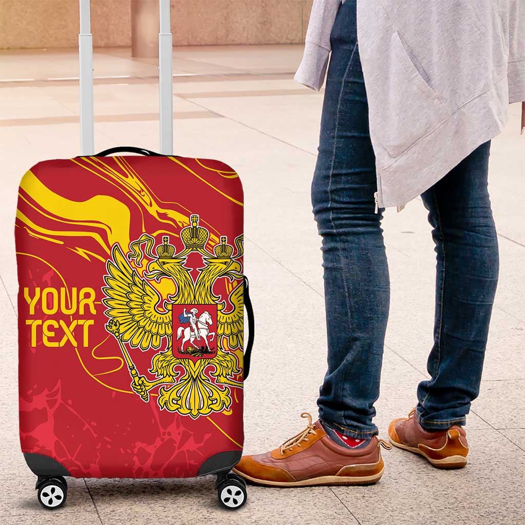 Custom Russia with Double-headed Eagle Luggage Cover - Wonder Print Shop