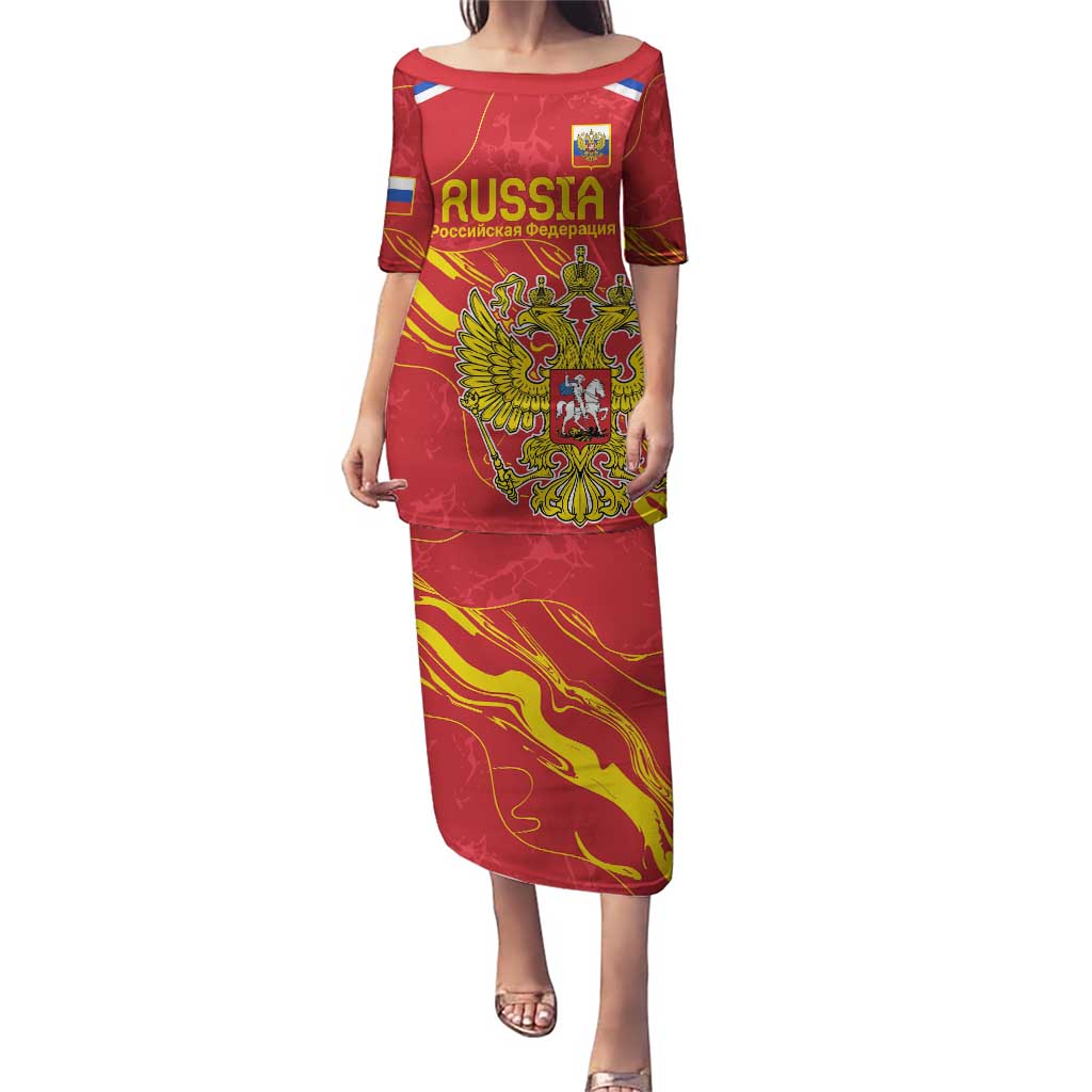 Custom Russia with Double-headed Eagle Puletasi - Wonder Print Shop