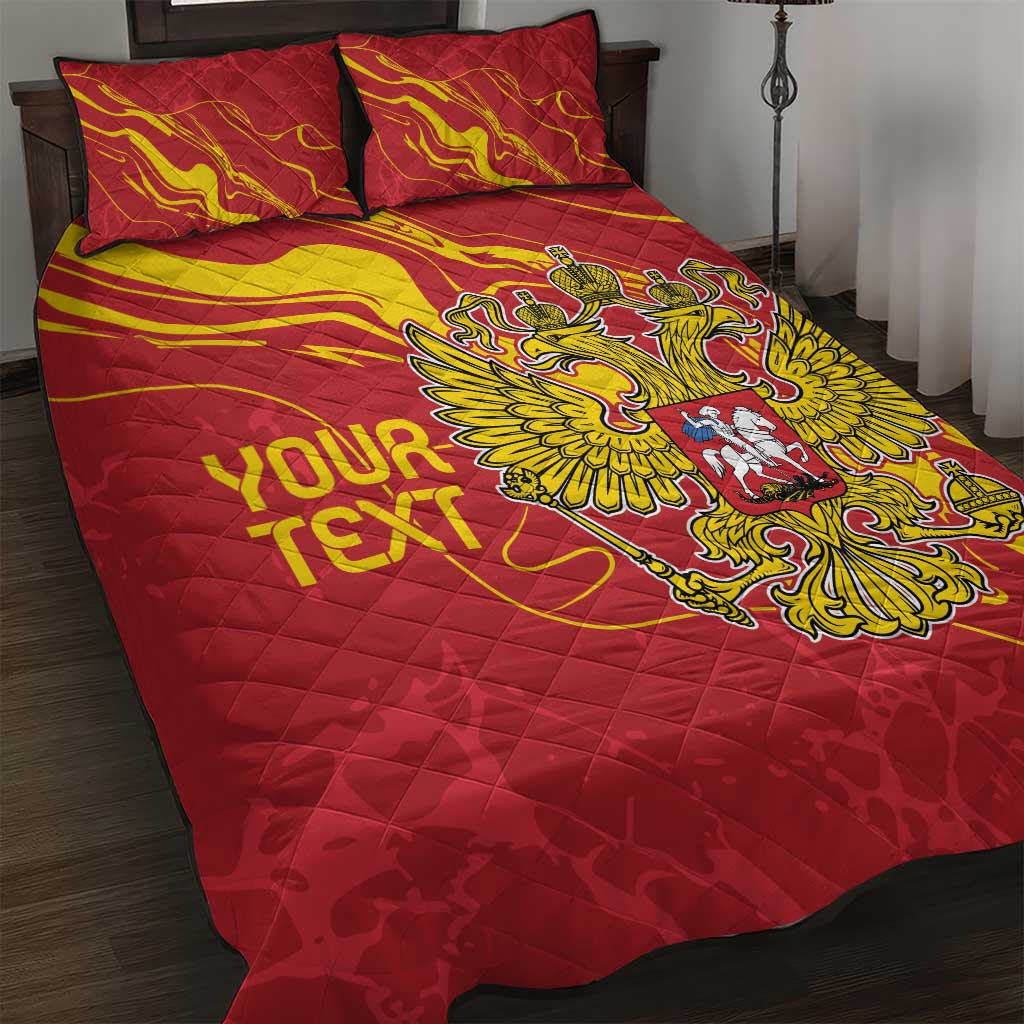 Custom Russia with Double-headed Eagle Quilt Bed Set - Wonder Print Shop