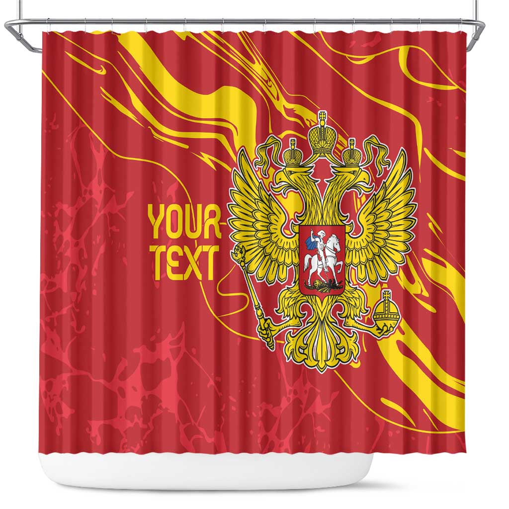 Custom Russia with Double-headed Eagle Shower Curtain