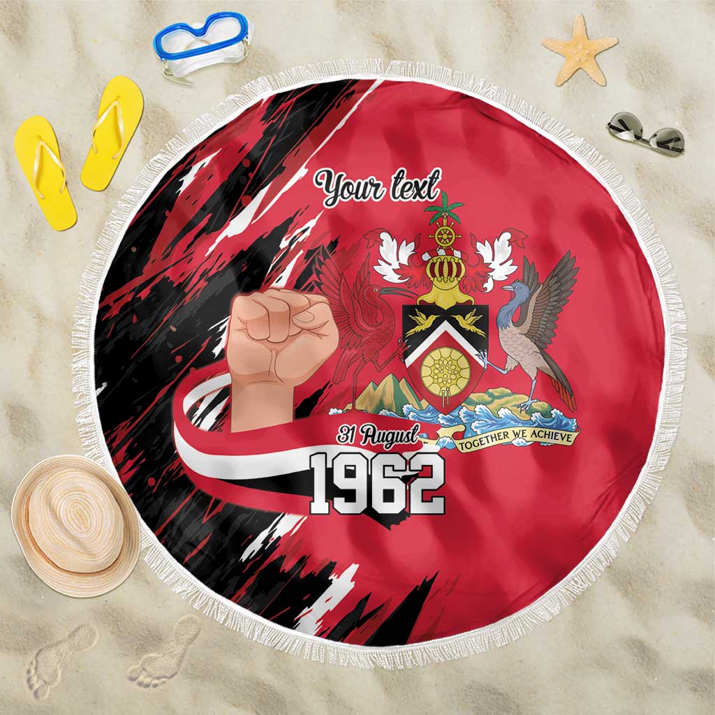 Trinidad and Tobago 1962 Personalized Beach Blanket Happy Independence Day August 31th - Wonder Print Shop