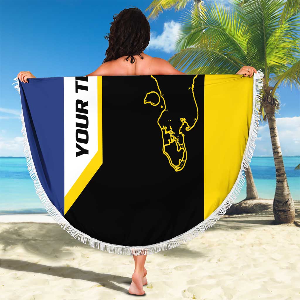 Caribbean Bonaire Personalized Beach Blanket Simple Flag Style - Wonder Print Shop