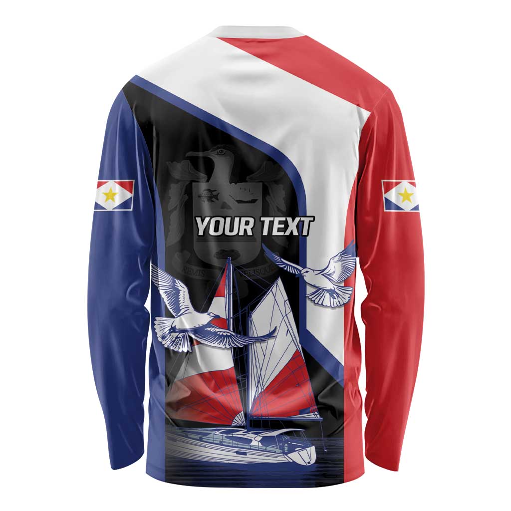 Caribbean Saba Personalized Long Sleeve Shirt Remis Velisque Sail the Seas - Wonder Print Shop