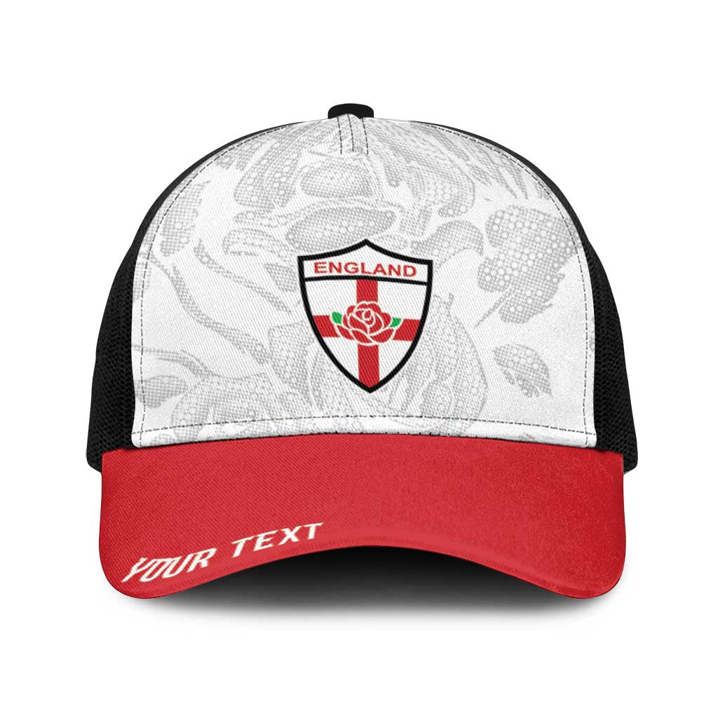 England Rugby National Heritage Personalized Baseball Net Cap Tudor Rose Inspired Edition