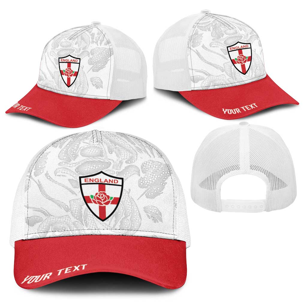 England Rugby National Heritage Personalized Baseball Net Cap Tudor Rose Inspired Edition