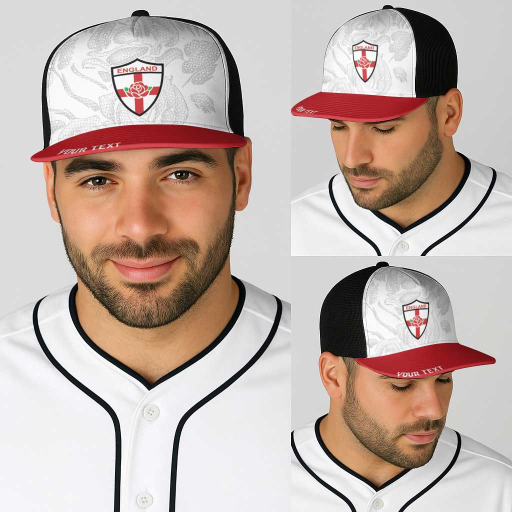 England Rugby National Heritage Personalized Baseball Net Cap Tudor Rose Inspired Edition