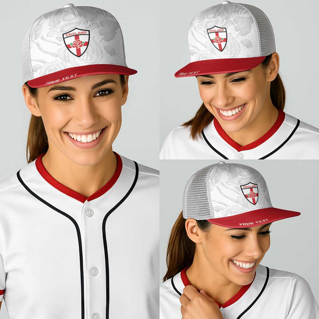 England Rugby National Heritage Personalized Baseball Net Cap Tudor Rose Inspired Edition