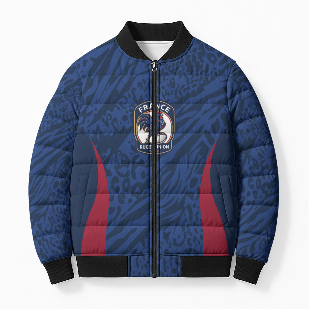 France Rugby National Heritage Custom Bomber Puffer Jacket Fleur De Lis Inspired Edition