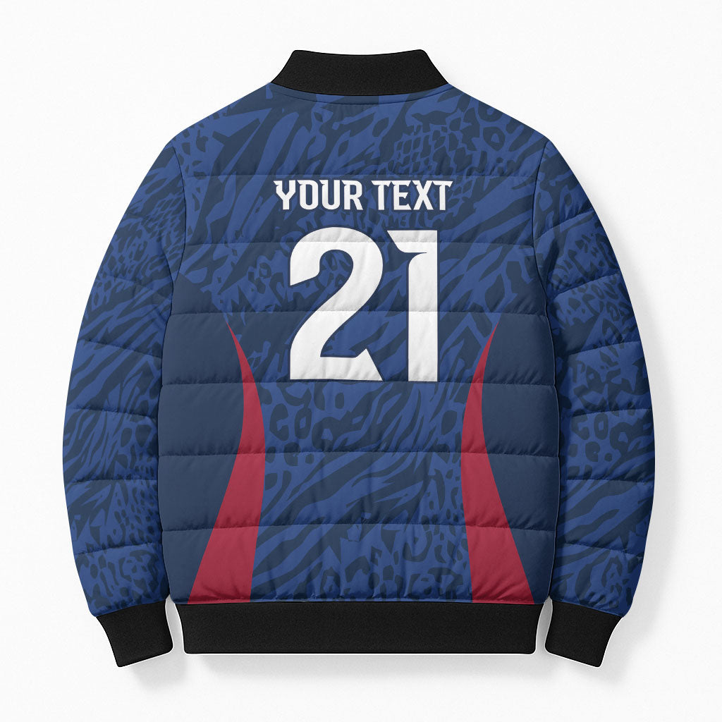 France Rugby National Heritage Custom Bomber Puffer Jacket Fleur De Lis Inspired Edition