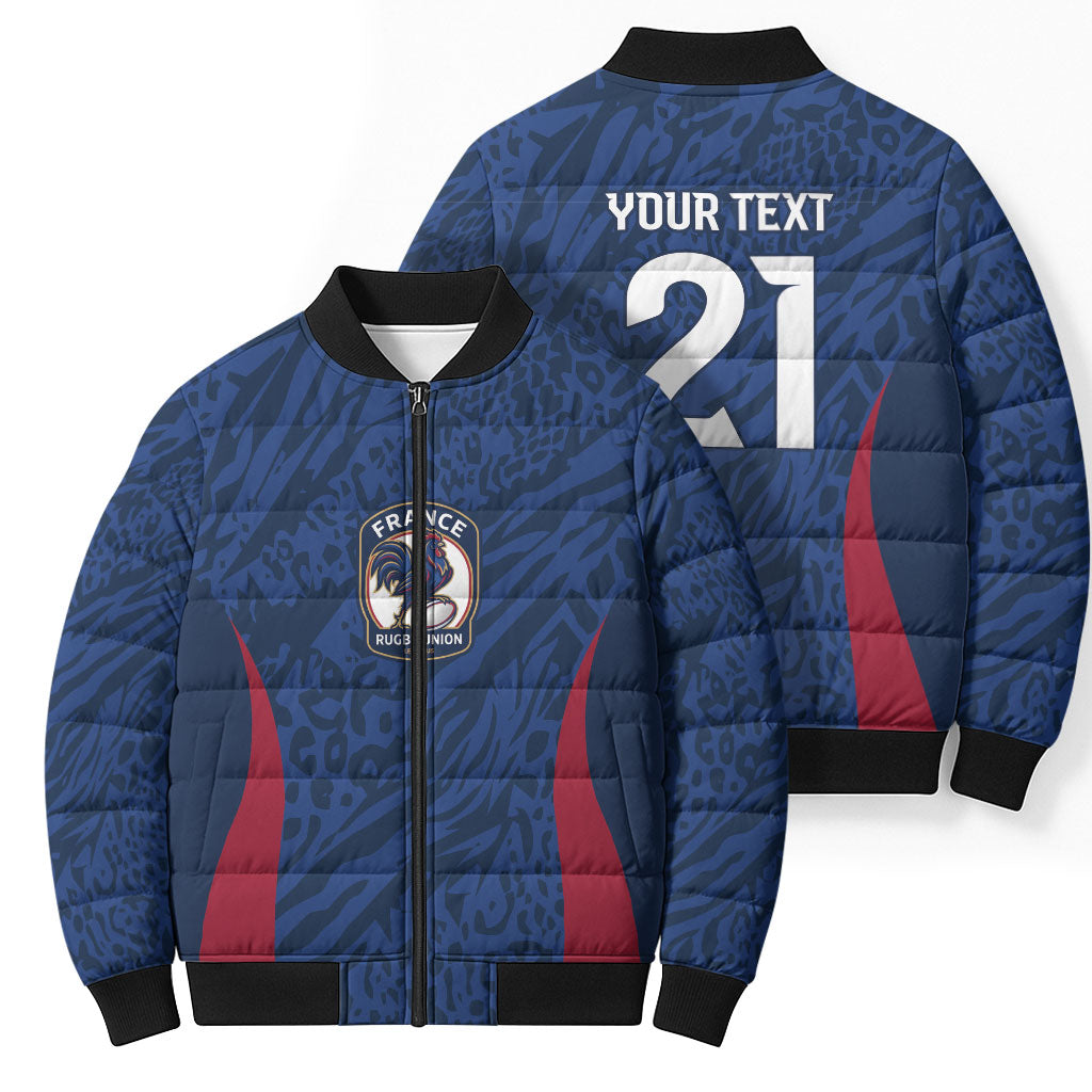 France Rugby National Heritage Custom Bomber Puffer Jacket Fleur De Lis Inspired Edition
