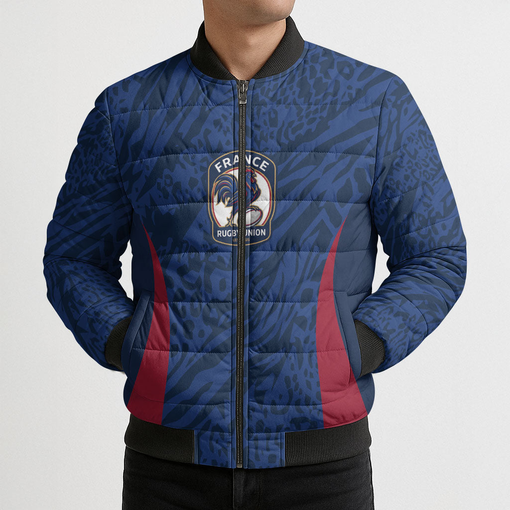 France Rugby National Heritage Custom Bomber Puffer Jacket Fleur De Lis Inspired Edition