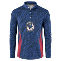 France Rugby National Heritage Custom Button Sweatshirt Fleur De Lis Inspired Edition
