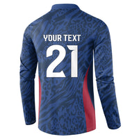 France Rugby National Heritage Custom Button Sweatshirt Fleur De Lis Inspired Edition