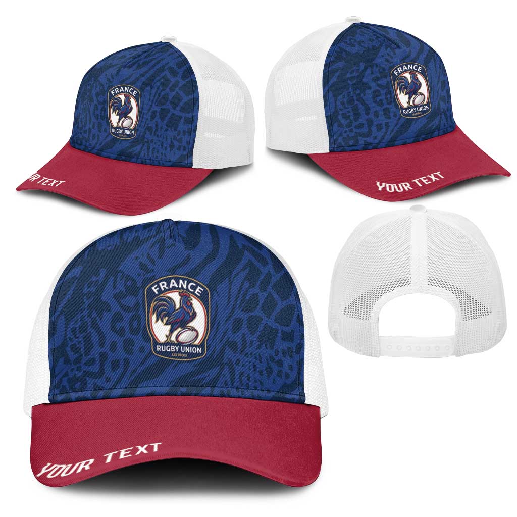 France Rugby National Heritage Personalized Mesh Trucker Cap Fleur De Lis Inspired Edition