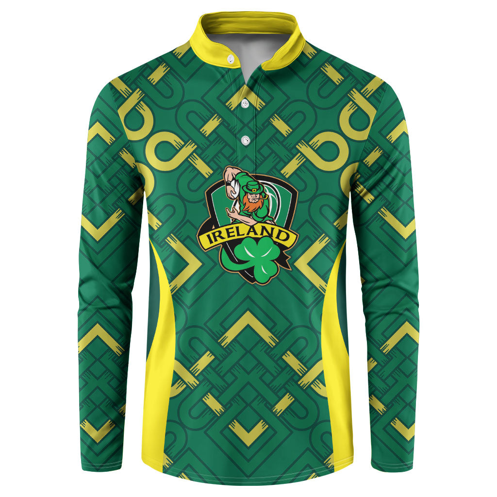 Ireland Rugby National Heritage Custom Button Sweatshirt Traditional Celtic Inspired Edition