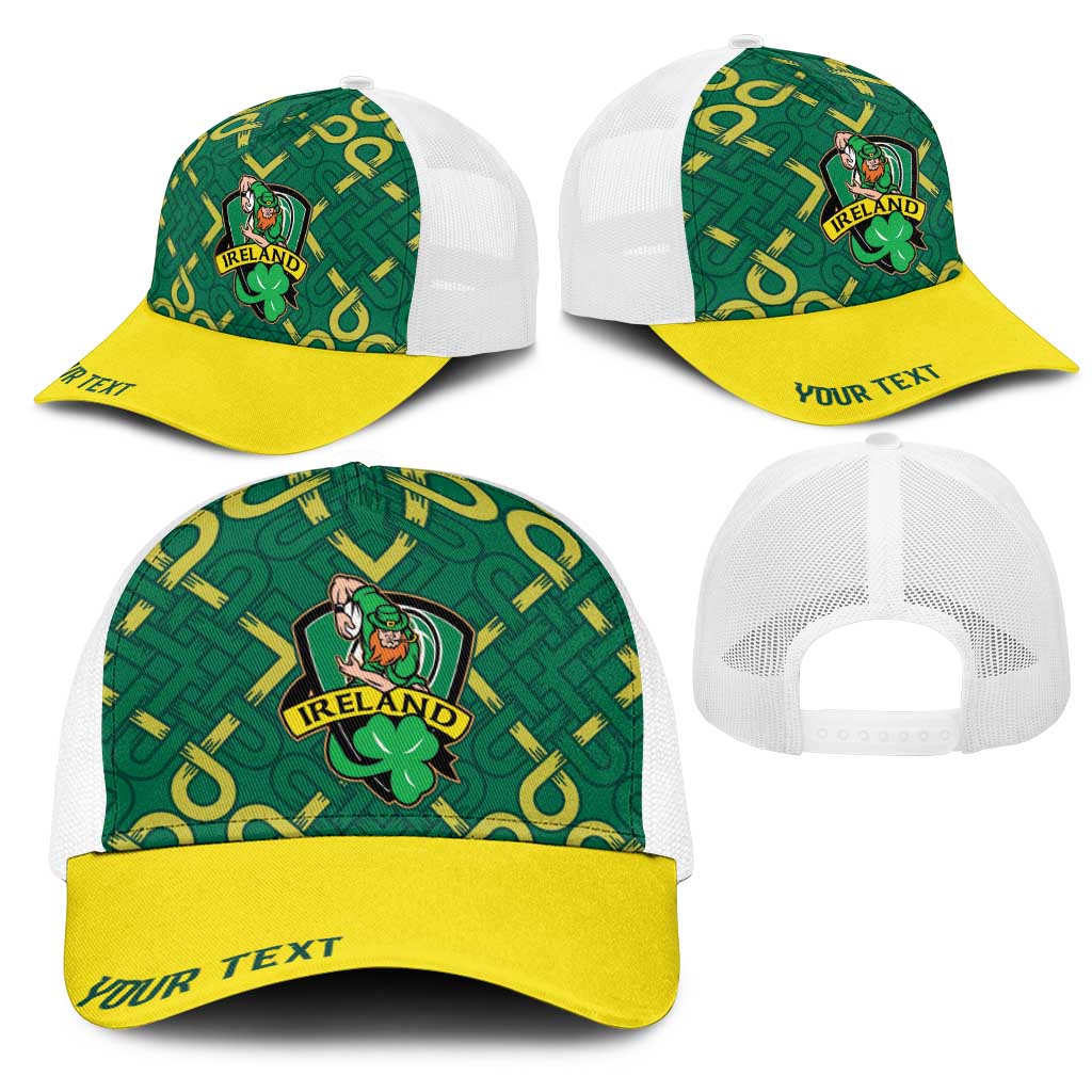 Ireland Rugby National Heritage Personalized Mesh Trucker Cap Traditional Celtic Inspired Edition