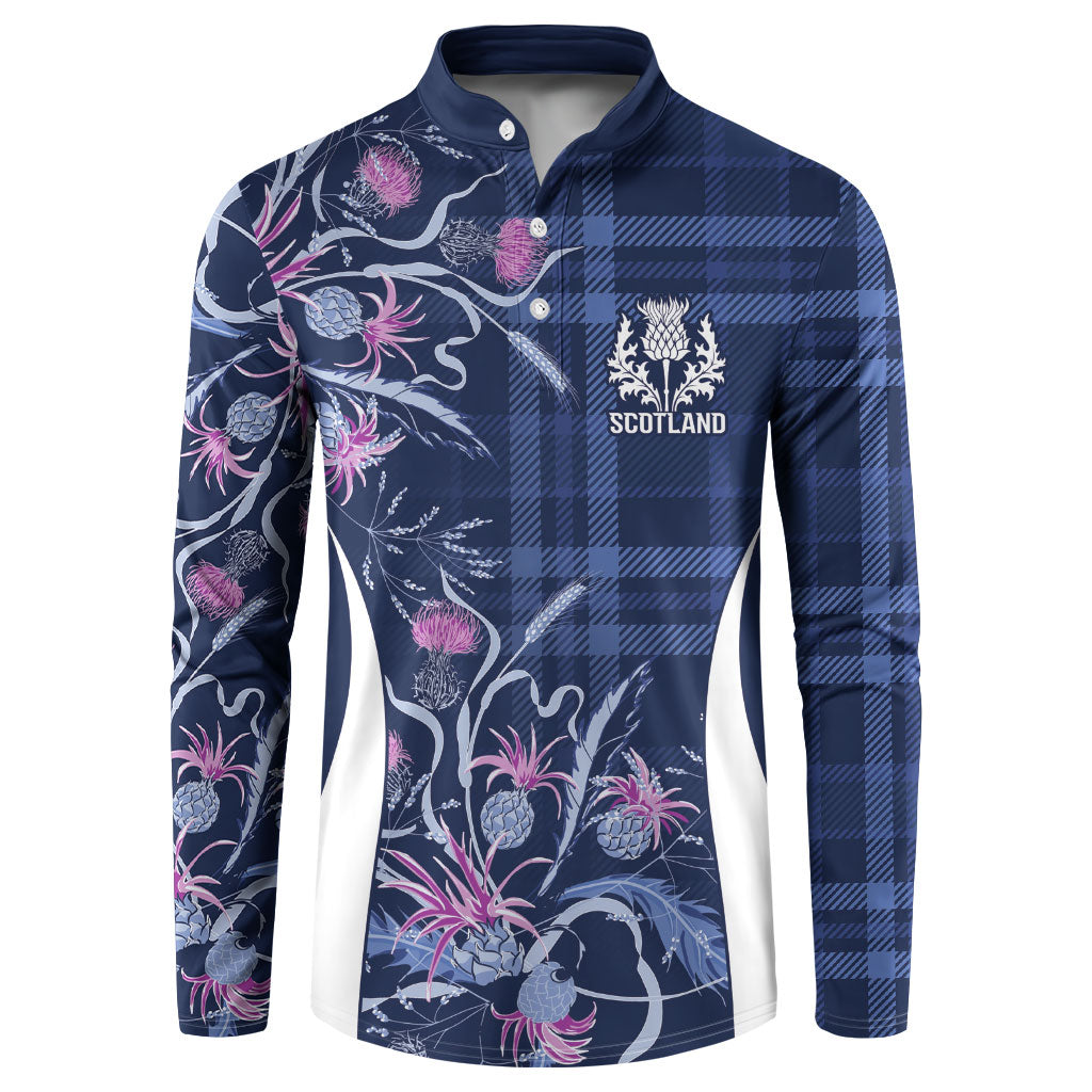 Scotland Rugby National Heritage Custom Button Sweatshirt Traditional Tartan Inspired Edition