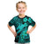 Aloha Hawaii Kid T Shirt Hammerhead Shark Tattoo Polynesian Summer - Turquoise - Wonder Print Shop