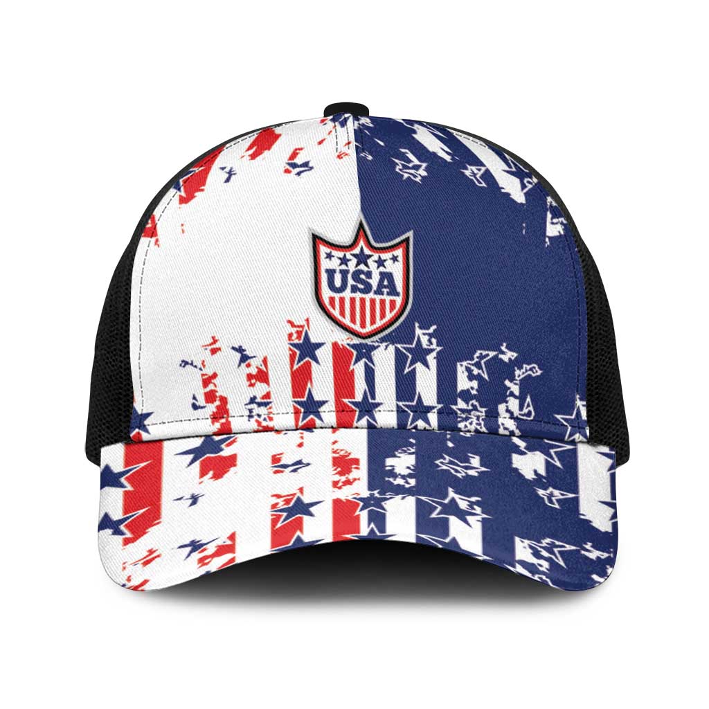 2026 Rugby Nations Series United States Baseball Net Cap Red Star And Stripes Pattern