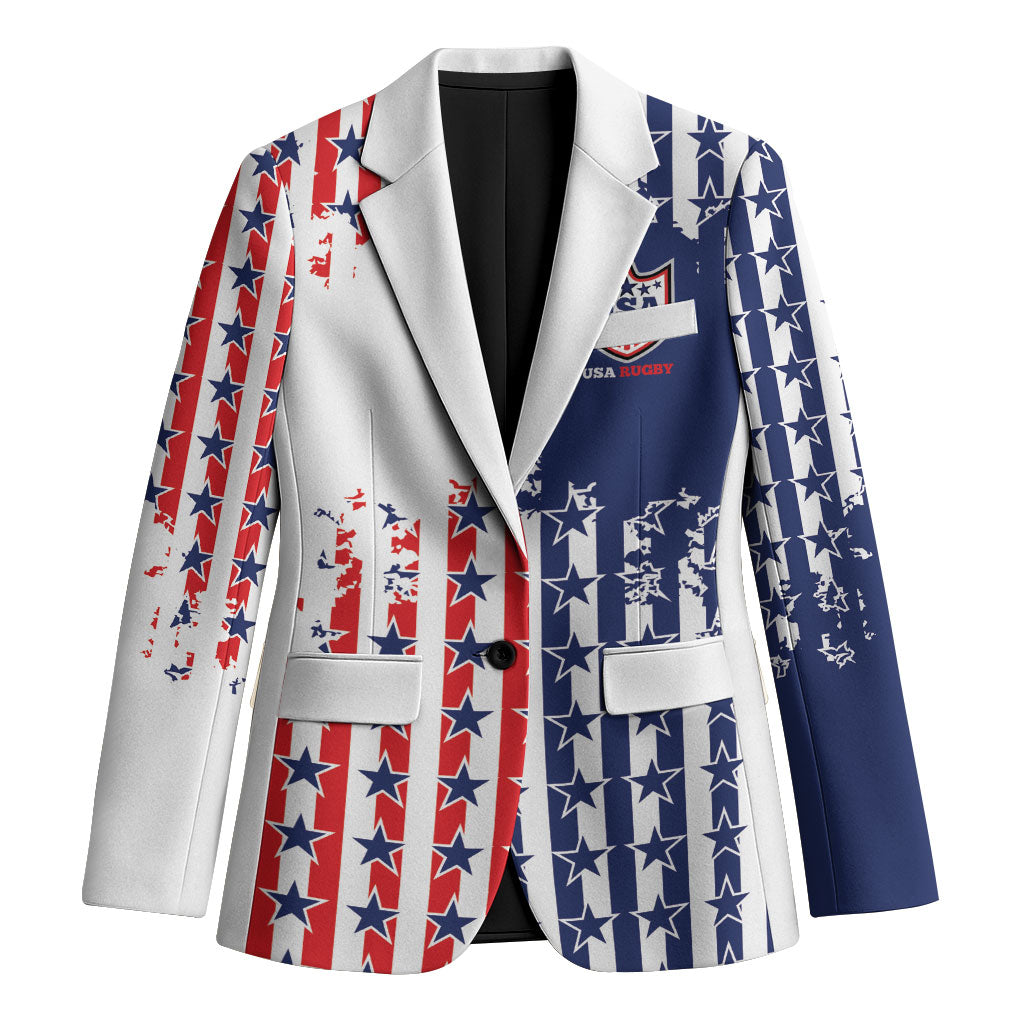 2026 Rugby Nations Series Custom United States Blazer Red Star And Stripes Pattern