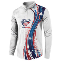 2026 Rugby Nations Series Custom United States Button Sweatshirt Bald Eagle Heritage
