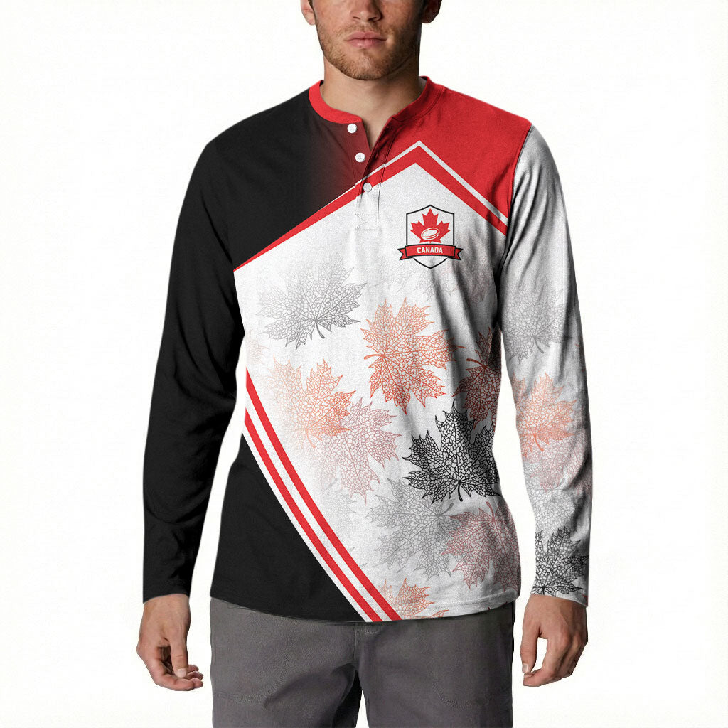 2026 Rugby Nations Series Custom Canada Button Sweatshirt Les Rouges Maple Leaf