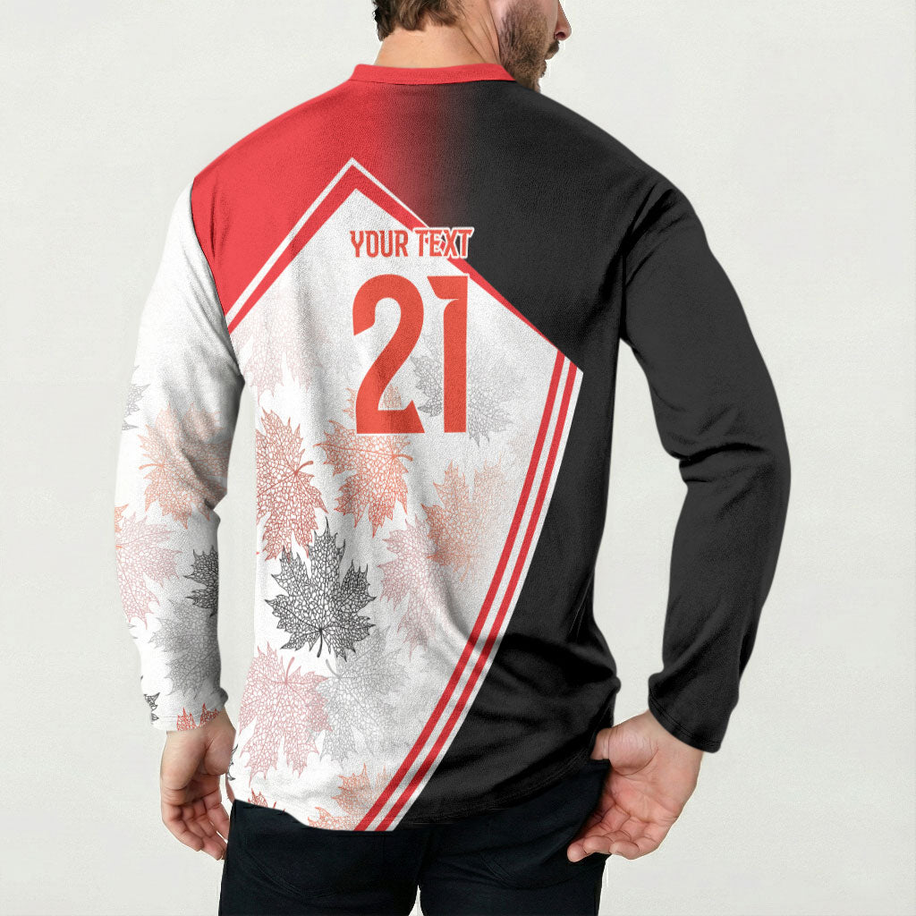 2026 Rugby Nations Series Custom Canada Button Sweatshirt Les Rouges Maple Leaf