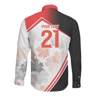 2026 Rugby Nations Series Custom Canada Long Sleeve Button Shirt Les Rouges Maple Leaf