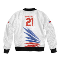 2026 Rugby Nations Series Custom Chile Bomber Jacket Los Condores Eagle Bold Stripes Pride