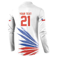 2026 Rugby Nations Series Custom Chile Button Sweatshirt Los Condores Eagle Bold Stripes Pride