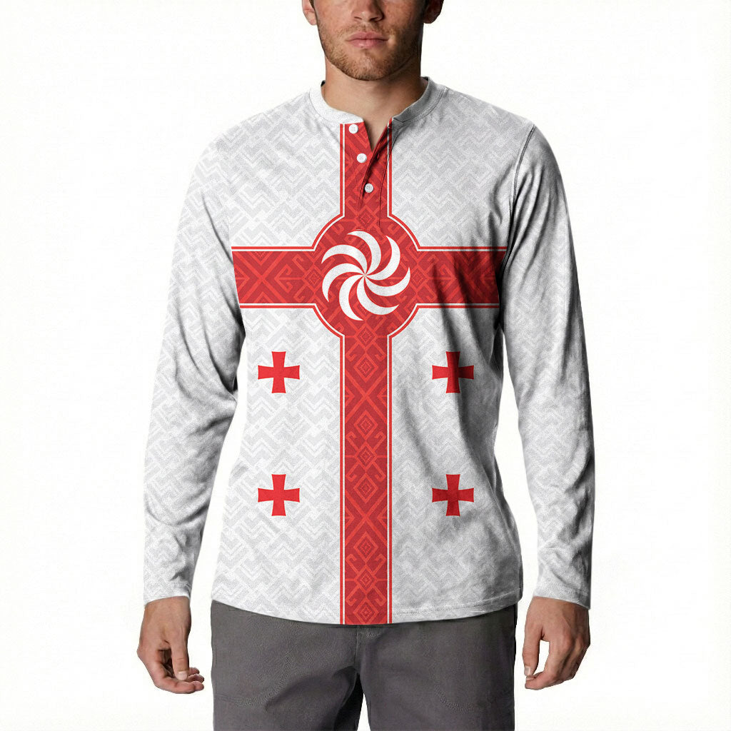 2026 Rugby Nations Series Custom Georgia Button Sweatshirt Lelo Warriors
