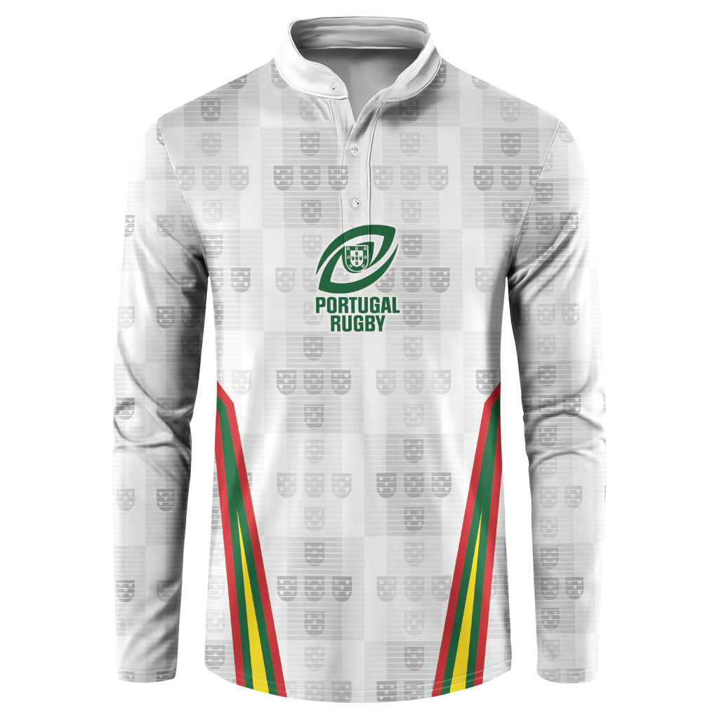 2026 Rugby Nations Series Custom Portugal Button Sweatshirt Atlantic XV Pride