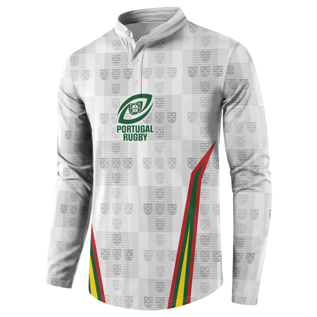 2026 Rugby Nations Series Custom Portugal Button Sweatshirt Atlantic XV Pride