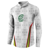 2026 Rugby Nations Series Custom Portugal Button Sweatshirt Atlantic XV Pride