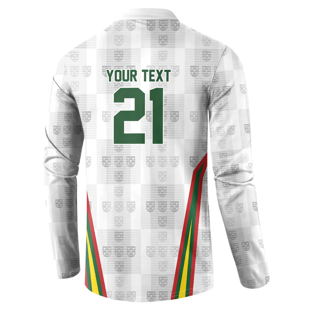 2026 Rugby Nations Series Custom Portugal Button Sweatshirt Atlantic XV Pride
