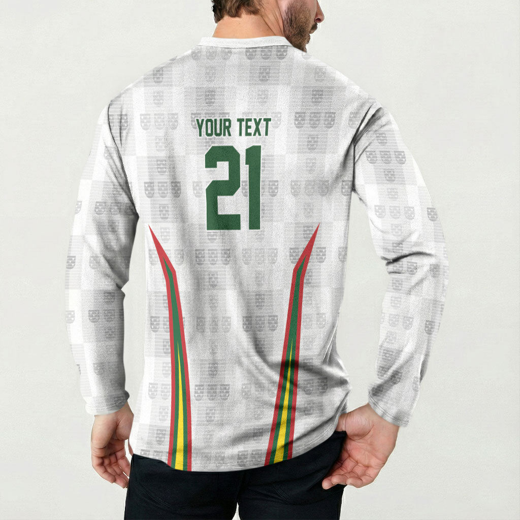 2026 Rugby Nations Series Custom Portugal Button Sweatshirt Atlantic XV Pride