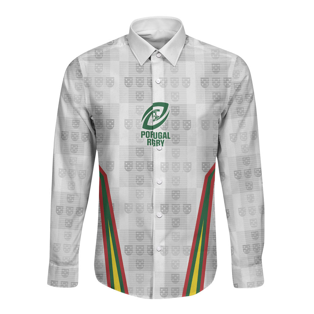 2026 Rugby Nations Series Custom Portugal Long Sleeve Button Shirt Atlantic XV Pride