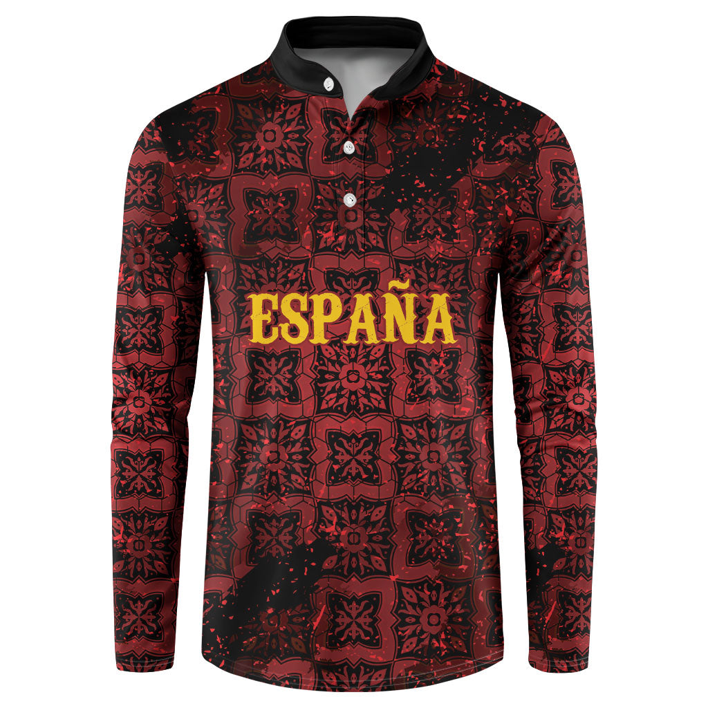 2026 Rugby Nations Series Custom Spain Button Sweatshirt Los Leones Iberian XV Heritage