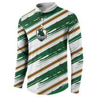 2026 Rugby Nations Series Custom Zimbabwe Button Sweatshirt Great Sables Zimbabwe