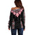 Africa Adenium Multiflorum Flowers Off Shoulder Sweater Mix Native Tribal Pattern - Wonder Print Shop