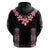 Africa Adenium Multiflorum Flowers Zip Hoodie Mix Native Tribal Pattern - Wonder Print Shop