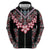 Africa Adenium Multiflorum Flowers Zip Hoodie Mix Native Tribal Pattern - Wonder Print Shop