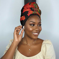 Africa Beauty Clivia Miniata Flowers Simple Headwrap