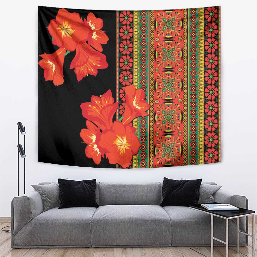 Africa Beauty Clivia Miniata Flowers Tapestry