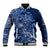 Africa Floral mix Maasai Shuka Baseball Jacket Blue Moitf LT9 - Wonder Print Shop