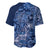 Africa Floral mix Maasai Shuka Baseball Jersey Blue Moitf LT9 - Wonder Print Shop