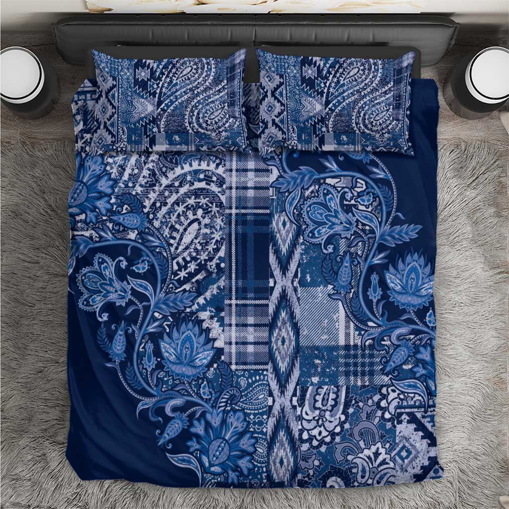 Africa Floral mix Maasai Shuka Bedding Set Blue Moitf LT9 - Wonder Print Shop